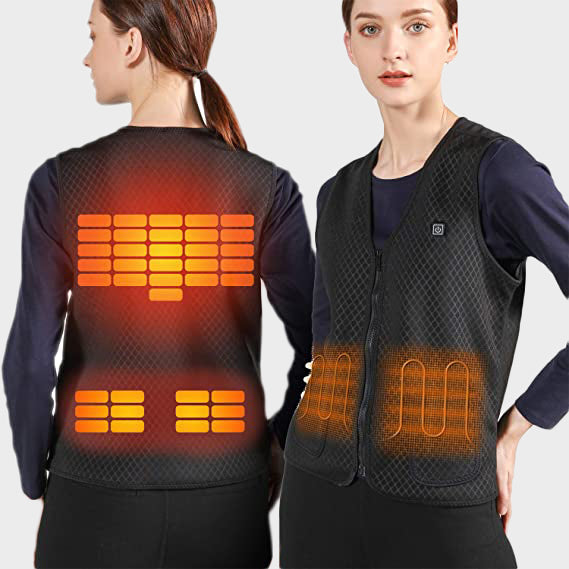 Gilet Chauffant Rrtizan USB - 9 Zones De Chaleur, Batterie 10000mAh, Polaire, Lavable, Pour Hommes Et Femmes
