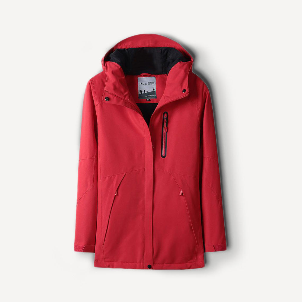 manteau chauffant rouge